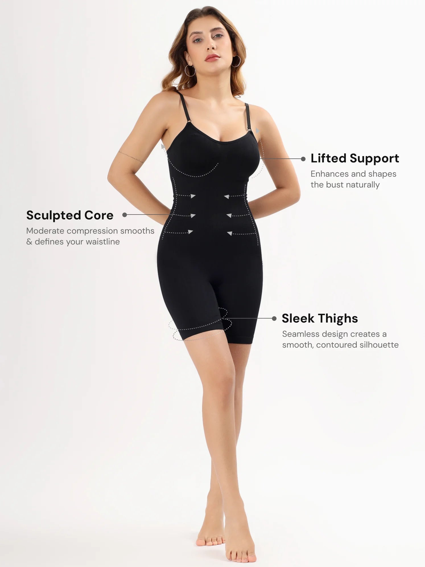 BoldShape™  Mid SculptThigh Bodysuit